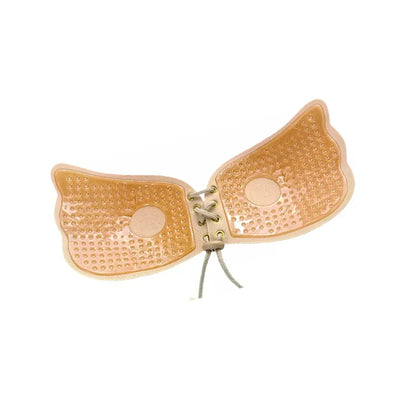 FawaQa Butterfly Strapless Bra | Silicon Self Sticky Invisible Bra with Drawstring for Women