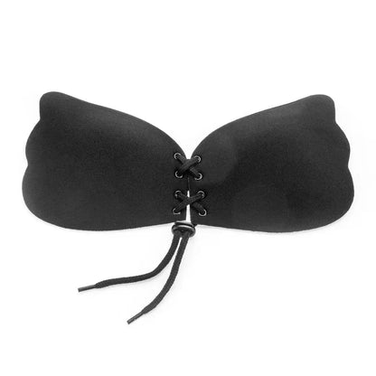 FawaQa Butterfly Strapless Bra | Silicon Self Sticky Invisible Bra with Drawstring for Women