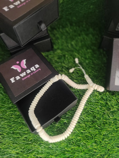 White Bead Natural Material Tasbih | 100 and 33 Beads