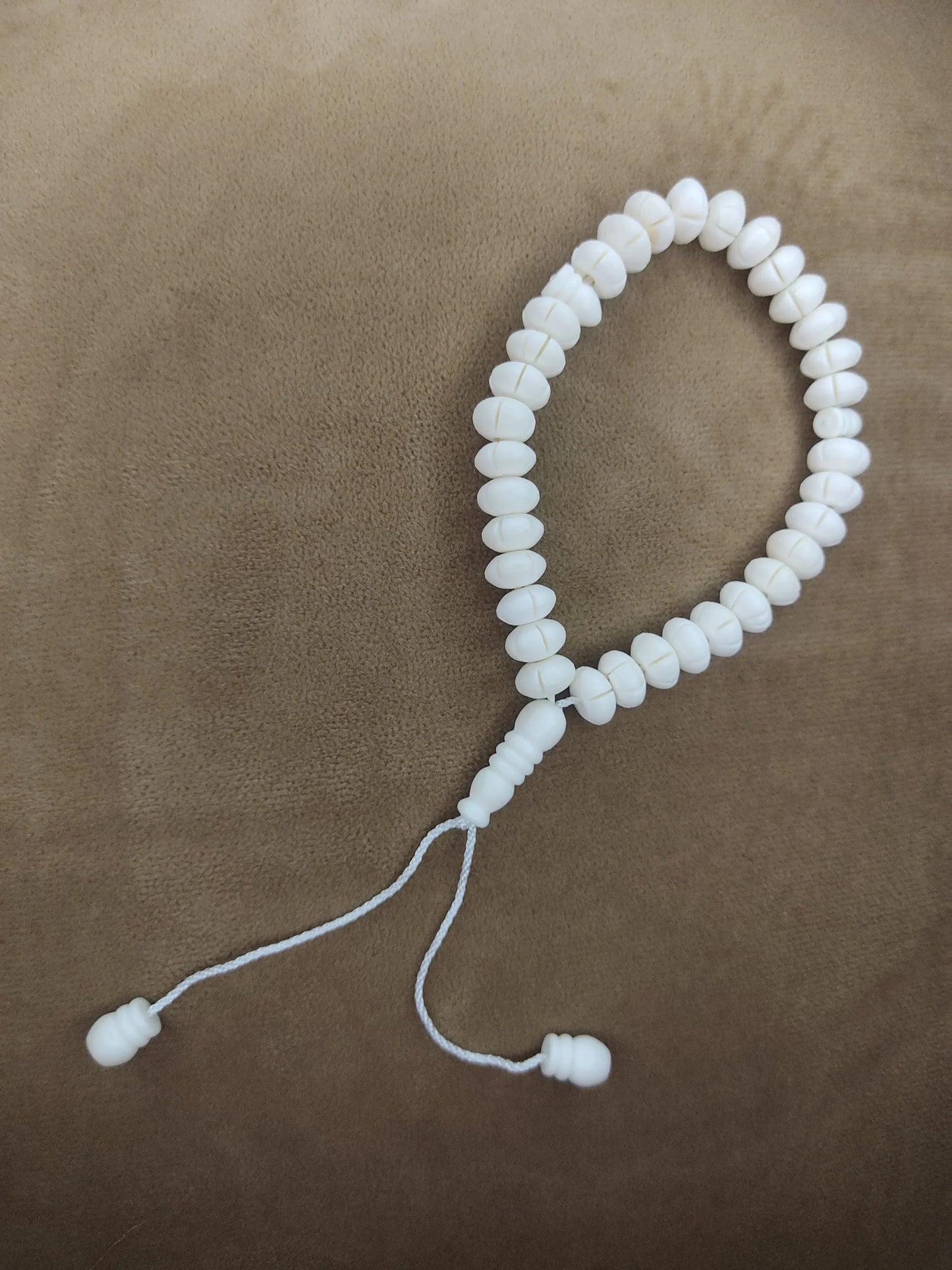 White Bead Natural Material Tasbih | 100 and 33 Beads