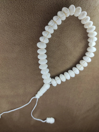 White Bead Natural Material Tasbih | 100 and 33 Beads