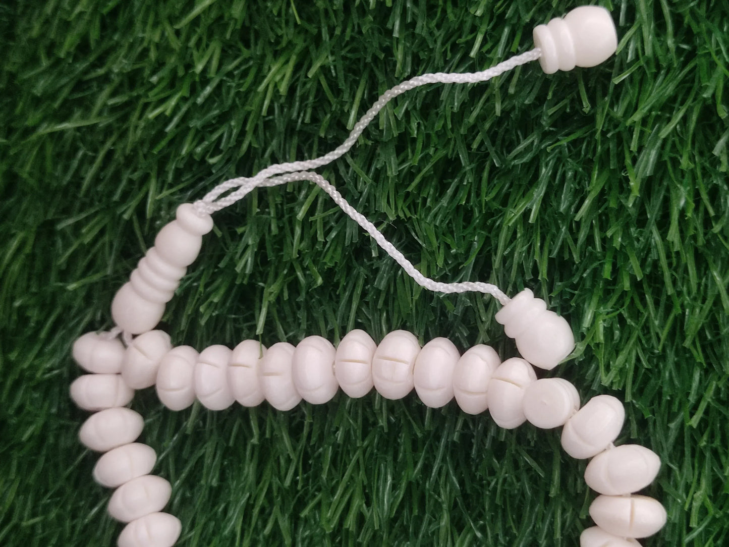 White Bead Natural Material Tasbih | 100 and 33 Beads