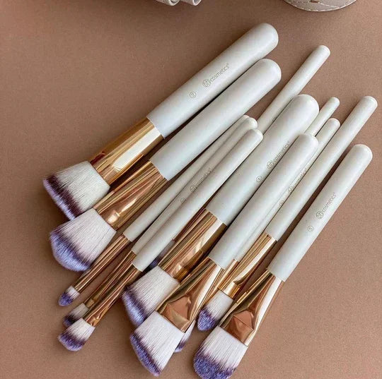 FawaQa Couture 12 Piece Brush Set - Branded Cosmetics - Studded Box