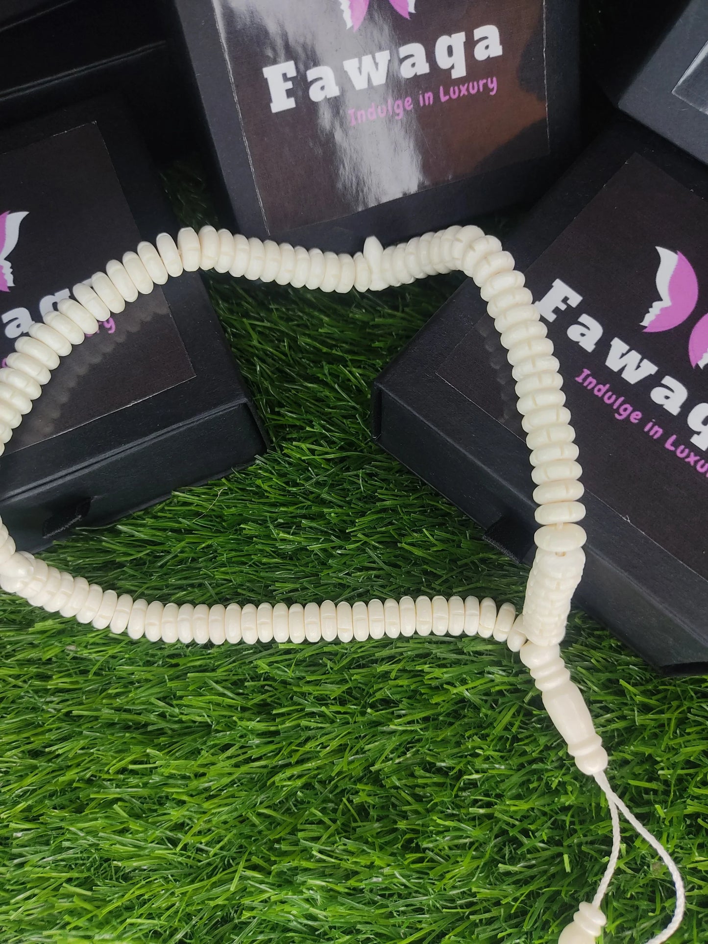 White Bead Natural Material Tasbih | 100 and 33 Beads
