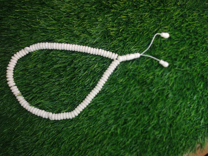 White Bead Natural Material Tasbih | 100 and 33 Beads