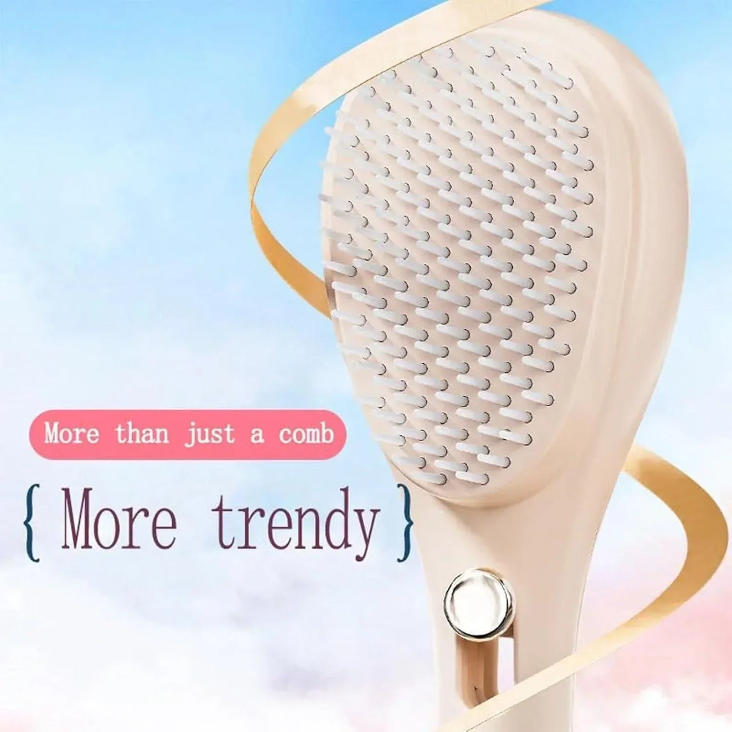 FawaQa | Retractable Magic Hair Brush with Self-Cleaning Bristles