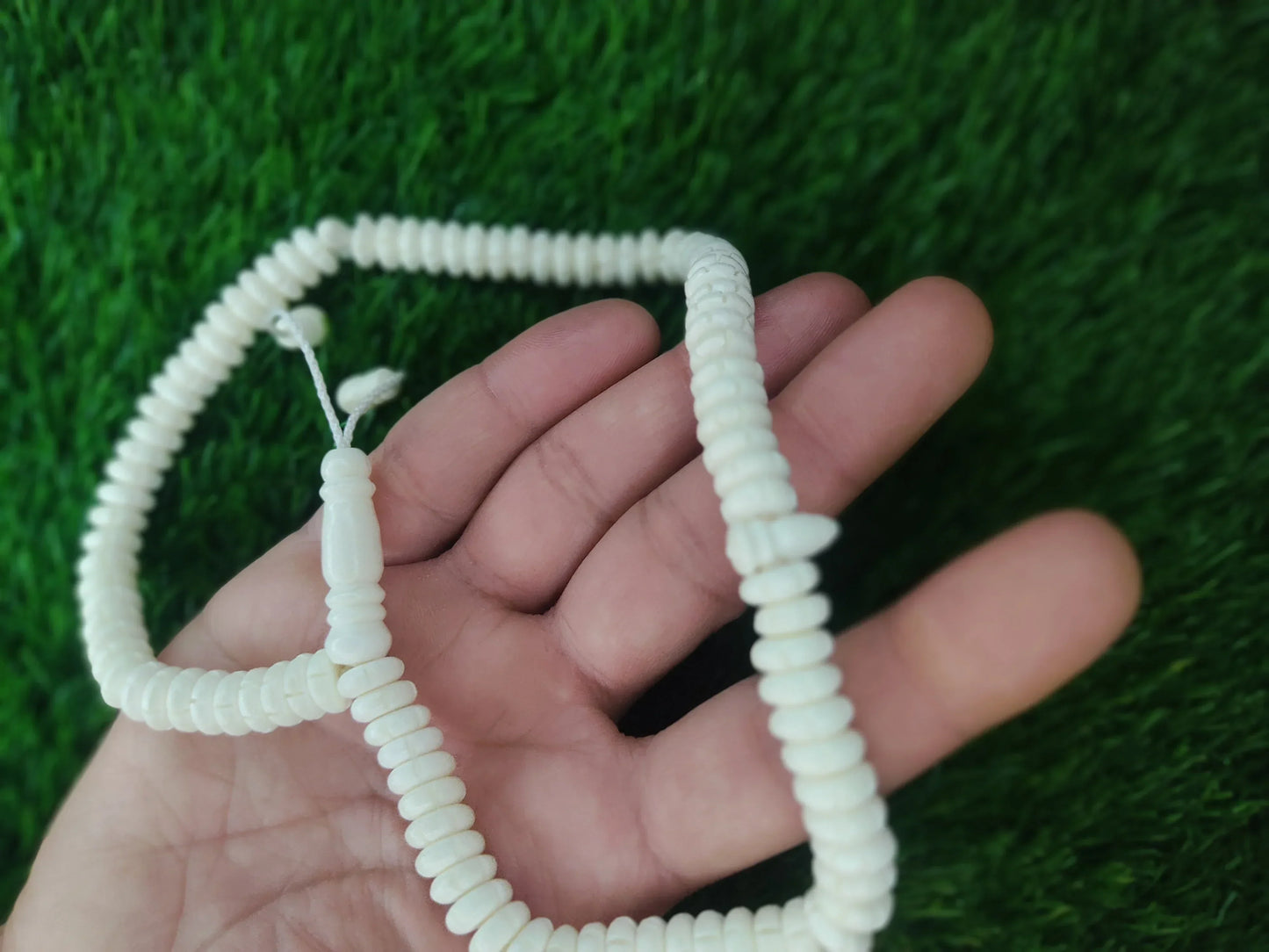 White Bead Natural Material Tasbih | 100 and 33 Beads
