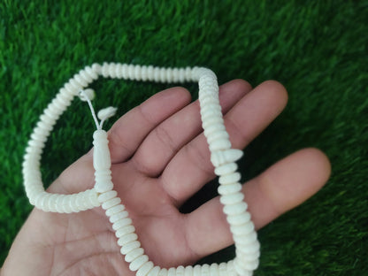 White Bead Natural Material Tasbih | 100 and 33 Beads