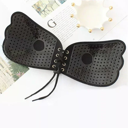 FawaQa Butterfly Strapless Bra | Silicon Self Sticky Invisible Bra with Drawstring for Women