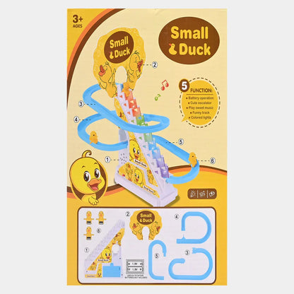 FawaQa | Happy Duck Play Track - Sliding Toy with Music & LED Lights