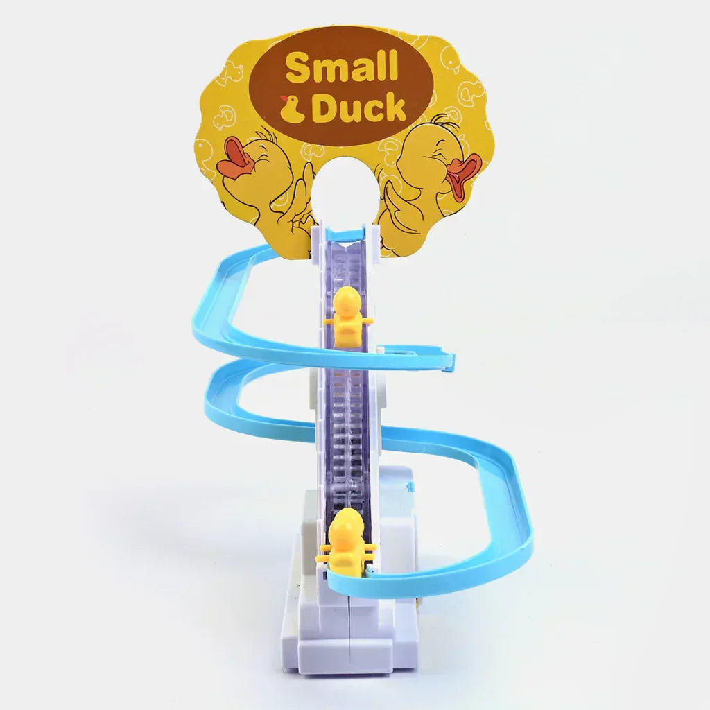 FawaQa | Happy Duck Play Track - Sliding Toy with Music & LED Lights