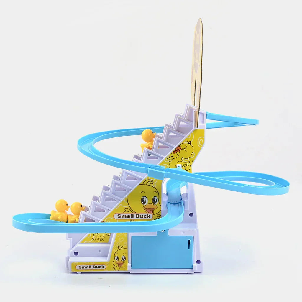 FawaQa | Happy Duck Play Track - Sliding Toy with Music & LED Lights