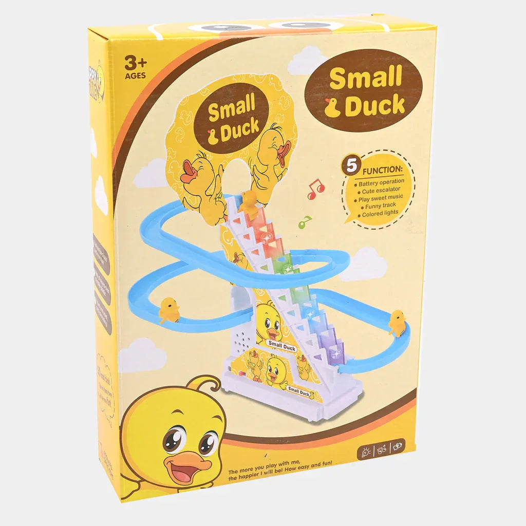 FawaQa | Happy Duck Play Track - Sliding Toy with Music & LED Lights