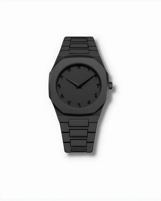 FawaQa | Black Arabic Aura Premium Wristwatch