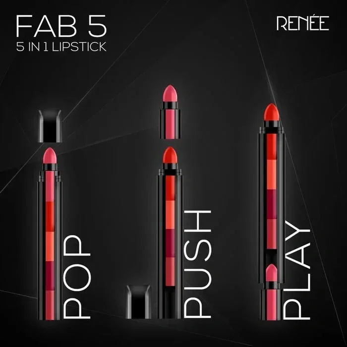 FawaQa | Matte Finish 5 in 1 Lipstick | Buy 1 Get 1 Free
