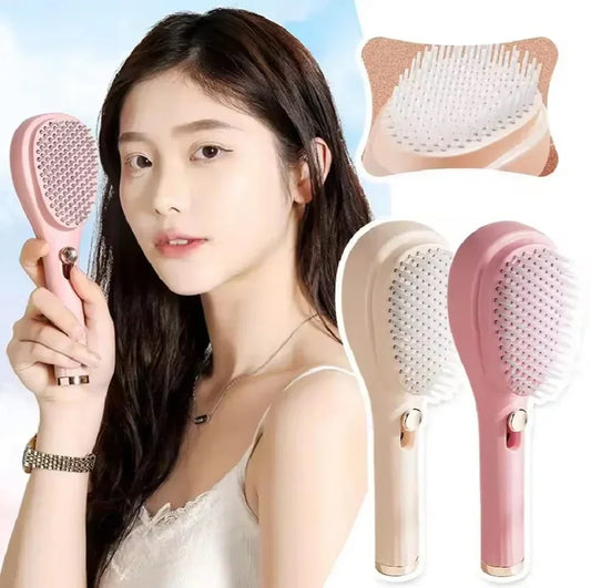 FawaQa | Retractable Magic Hair Brush with Self-Cleaning Bristles