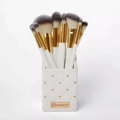 FawaQa | BH Cosmetics | Pink Studded Elegance 12 Piece Brush Set with a Brush Stand